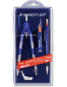 Staedtler Mars 552 Compas de Precision - Diametro Maximo 350mm - Compas de Aiuste Rapido - Patas Articuladas - Aguja