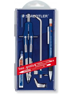 Staedtler Mars 552 02 Compas de Precision - Diametro Maximo 350mm - Compas de Aiuste Rapido - Patas Articuladas - Aguja