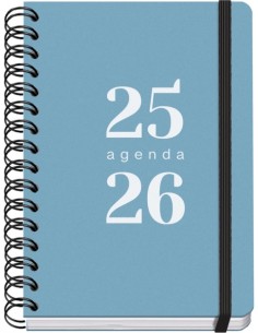 Dohe Grammar Agenda Escolar 25 26 Espiral A5 - Semana Vista - Papel 80g m2 - Cubierta de Polipropileno - Cierre de Goma