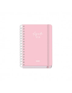 Dohe Serenity Agenda Escolar 25 26 Espiral Wire o A5 - Semana Vista - Papel 80g m2 - 4 Hojas de Pegatinas - Cubierta de