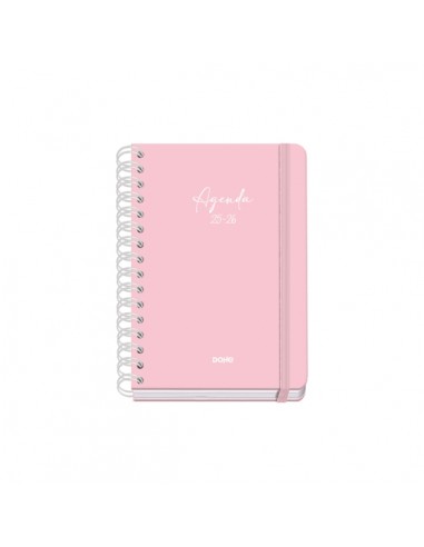 Dohe Serenity Agenda Escolar 25 26 Espiral Wire o A5 - Semana Vista - Papel 80g m2 - 4 Hojas de Pegatinas - Cubierta de