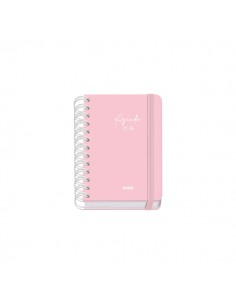 Dohe Serenity Agenda Escolar 25 26 Espiral Wire o A6 - Dia Pagina - Papel 80g m2 - 4 Hojas de Pegatinas - Cubierta de Carton