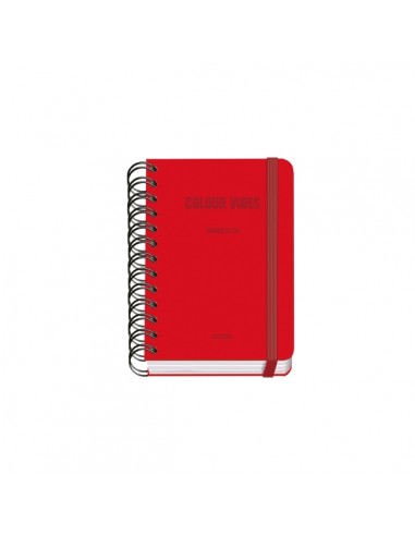 Dohe Colour Vibes Agenda Escolar 25 26 Espiral Wire o A6 - Dia Pagina - Papel 80g m2 - 4 Hojas de Pegatinas - Cubierta de