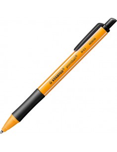 Stabilo Pointball Boligrafo Retractil - Punta de 1mm - Tinta con Base de Aceite - Recargable - 79-Plastico Reciclado - Grip