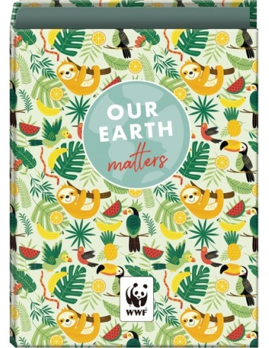 Dohe WWF Tropic Carpeta de 4 Anillas Mixtas de 40mm - Formato Folio - Cubierta en Carton Forrado Plastificado