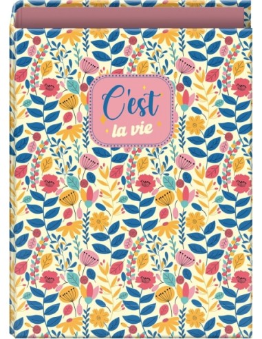 Dohe C´est la Vie Carpeta de 4 Anillas Mixtas de 40mm - Formato Folio - Cubierta en Carton Forrado Plastificado