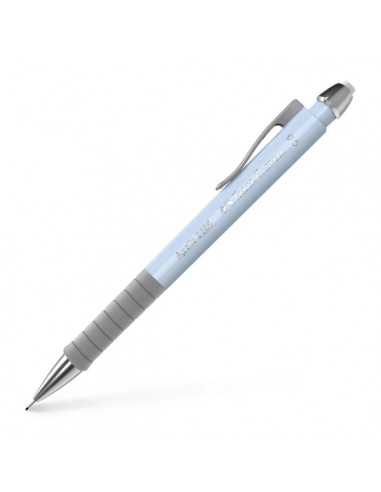 Faber-Castell Apollo Portaminas - Trazo 0.5mm - Agarre Ergonomico - Goma de Borra Integrada - Cuerpo Color Azul Claro