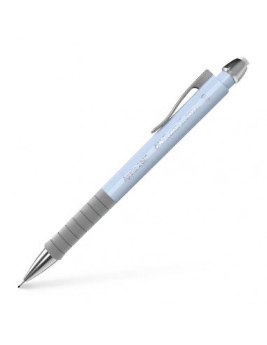 Faber-Castell Apollo Portaminas - Trazo 0.7mm - Agarre Ergonomico - Goma de Borra Integrada - Cuerpo Color Azul Claro