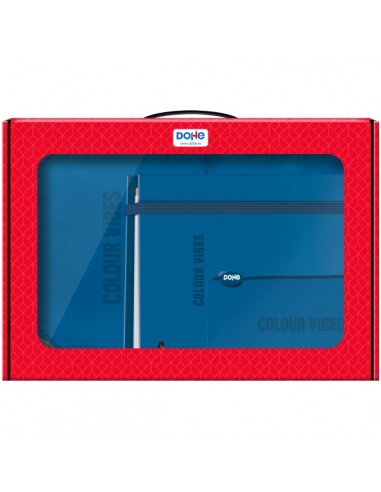 Dohe Colour Vibes Pack de Mochila-Carpeta A4 Recambio-Portatodo Triple - Todo en un Maletin Perfecto para Regalo - Color