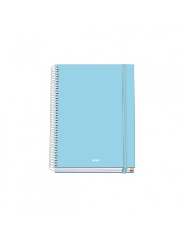 Dohe Serenity Cuaderno Espiral A5 100 Hojas Cuadricula 5mm - Tapa Dura Impresa a todo Color y Plastificada en Brillo - Bandas
