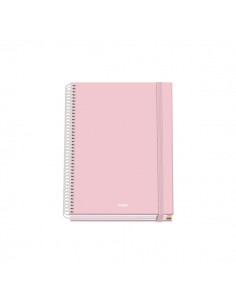 Dohe Serenity Cuaderno Espiral A5 100 Hojas Cuadricula 5mm - Tapa Dura Impresa a todo Color y Plastificada en Brillo - Bandas