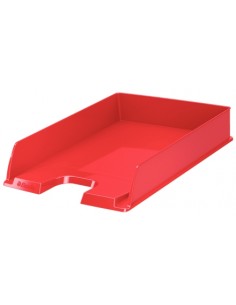 Esselte Europost Vivida Bandeja Portadocumentos --Formato Vertical - A4 - Espacio para Etiqueta Identificativa - Color Rojo