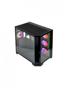 L-Link Nova Caja ATX - Cristal Templado Continuo - 4 Ventiladores RGB - USB 3.0 - Color Negro