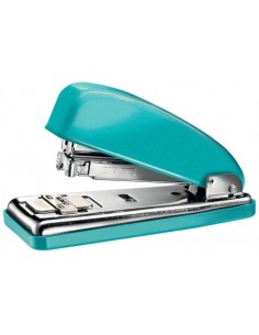 Petrus 226 Grapadora Metalica - Hasta 30 Hojas - Grapado Cerrado-Abierto y Clavado - Color Turquesa Metalizado