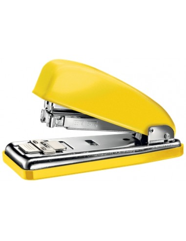 Petrus 226 Grapadora Metalica - Hasta 30 Hojas - Grapado Cerrado-Abierto y Clavado - Color Amarillo Metalizado