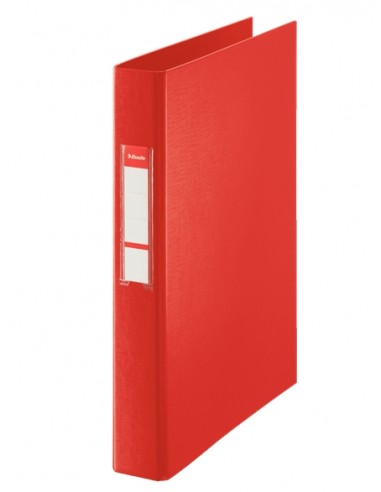 Esselte Carpeta de Anillas - Formato Folio - Capacidad para 190 Hojas - 4 Anillas de 25mm - Color Rojo