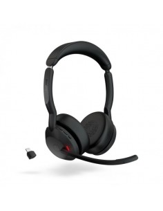 Jabra Evolve2 55 MS Auriculares Estero Link 380 con Microfono - Bluetooth - USB-C - Cancelacion de Ruido - Diadema Ajustable
