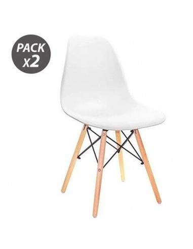 Muvip Pack 2 Sillas Design D100 - Color Blanco