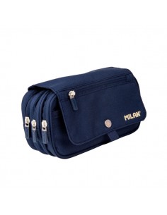 Milan Coleccion 430 Portatodo de Gran Capacidad - 3 Bolsillos con Cremallera y Un Pequeño Bolsillo Frontal - Color Azul