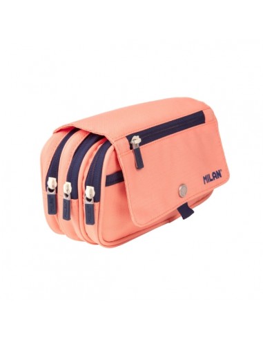 Milan Coleccion 430 Portatodo de Gran Capacidad - 3 Bolsillos con Cremallera y Un Pequeño Bolsillo Frontal - Color Rosa