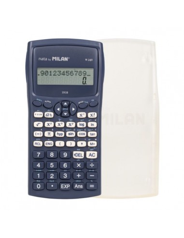 Milan Coleccion 430 M240 Calculadora Cientifica 10 2 Digitos - Pantalla de 2 Lineas - 240 Funciones Integradas Incluyendo 124