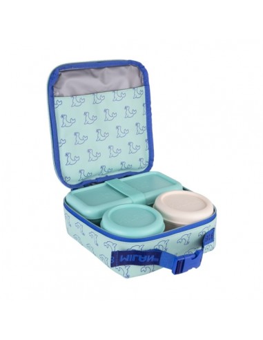 Milan Coleccion 460 Bolsa Isotermica Porta Alimentos 3 9L - Incluye 3 Recipientes para Alimentos 2x de 0 25L y 1x de 0 75 L -