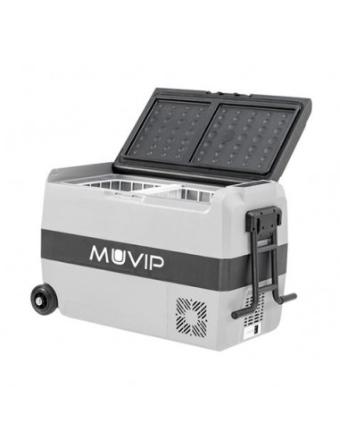 Muvip Nevera Compresor Portatil 44 Litros - Temperatura entre -20-20-- 80W - Doble Zona - Asas de Transporte y Tirador -