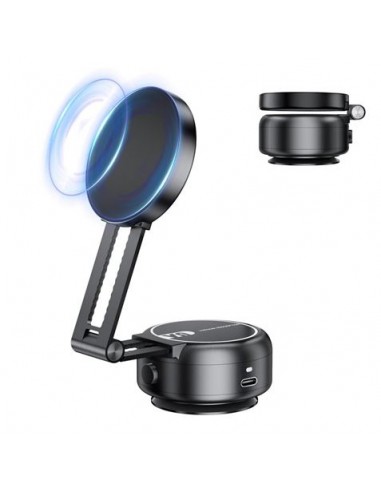 XO C166 Soporte de Coche para Smartphones - Succion Electrica - Bateria Integrada - Brazo Telescopico - Anclaje Magnetico -