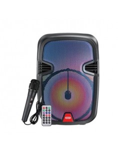 XO F51 Altavoz Karaoke - Bluetooth 5.0 - 10W - Funcion TWS - Iluminacion RGB - Microfono con Cable - Mando a Distancia -