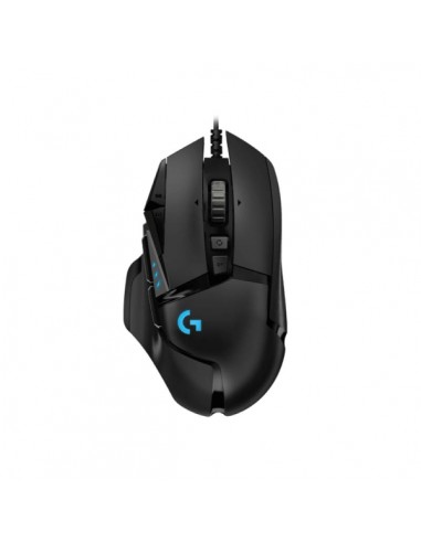 Logitech G502 Hero Raton USB 25600dpi - 11 Botones Programables - Iluminacion LED - Uso Diestro - Cable de 2.10m - Color Negro