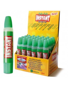Instant Educa Pegamento Transparente 35ml - Doble Aplicador - A Base de Componentes Naturales - Sin Disolventes - Transparente