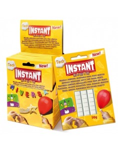 Instant Educa Pack de Masilla Adhesiva Blanca 50gr - Fuertes-Limpias y Removibles - Color Blanco