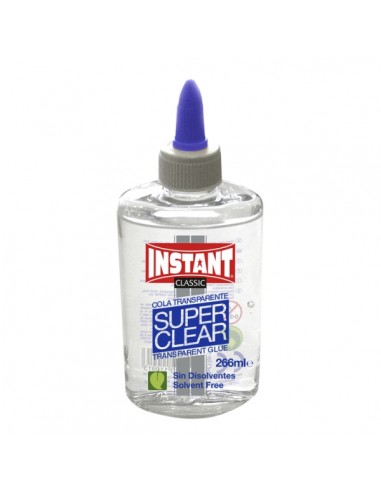 Instant Classic Super Clear Cola Transparente 266ml - Apto para Uso Infantil y o Domestico - Sin Disolventes - Transparente