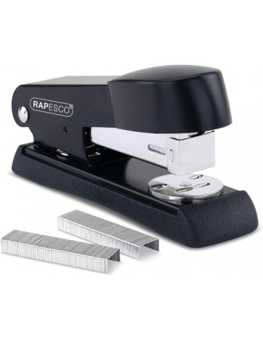Rapesco Minno 526 Grapadora Metalica de Sobremesa - Hasta 20 Hojas - Grapas 22 6-24 6-26 6 - Grapado Cerrado y Abierto -