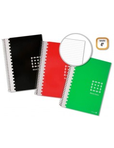 Golden Cuaderno Espiral 4-80 Hojas 60grs Pautado - Margen Remarcado - Tapa Extradura - Colores Surtidos