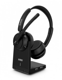 Urban Factory Movee Max Auriculares Bluetooth 5.2 - Reduccion Activa de Ruido - Soporte de Carga - Microfono con Reduccion de