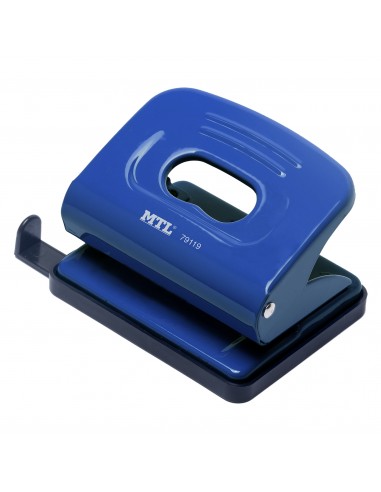 Dohe Taladro Perforador Metalico - Hasta 16 Hojas - Guia y Deposito - Color Azul