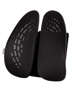 Fellowes Back Angel Respaldo Ergonomico Moldeable - Ajustable en 7 Alturas - Adaptable a la Mayoria de Sillas - Color Negro