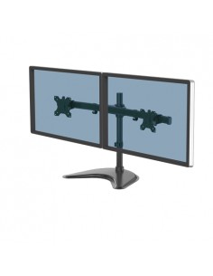 Fellowes Professional Series Peana para Monitor Doble - Gestion de Cables Integrada - Hasta 30" y 8 kg - Color Negro
