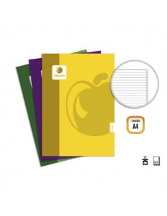 Golden Basic Pack de 10 Libretas Grapadas A4 50 Hojas 60grs Pautada - Colores Surtidos
