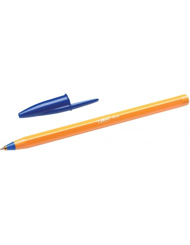 Bic Orange Original Fine Boligrafo de Bola - Punta Redonda de 0.8mm - Trazo de 0.30mm - Tinta con Base de Aceite - Cuerpo