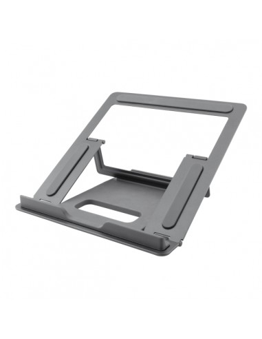 Coolbox ATRIL02 Soporte para Portatil hasta 17" - Aluminio - Plegable - Gomas Antideslizantes - Color Gris