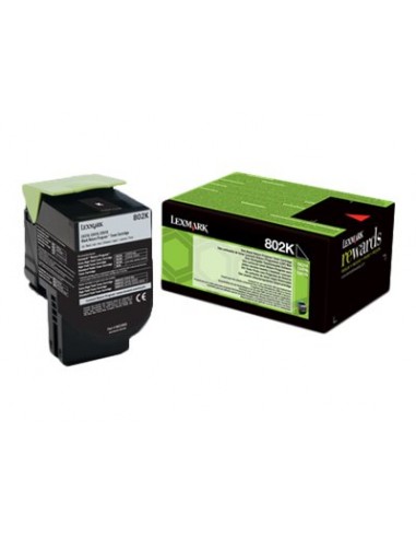 Lexmark CX310 CX410 CX510 Negro Cartucho de Toner Original - 80C20K0 802K