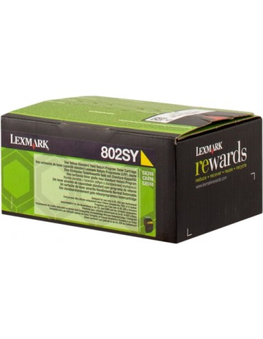 Lexmark CX310 CX410 CX510 Amarillo Cartucho de Toner Original - 80C2SY0 80C2SYE 802SY