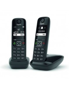 Gigaset AS690 Duo Telefono Inalambrico Dect-1 Supletorio - Pantalla en B N - Control de Volumen - Gran Autonomia