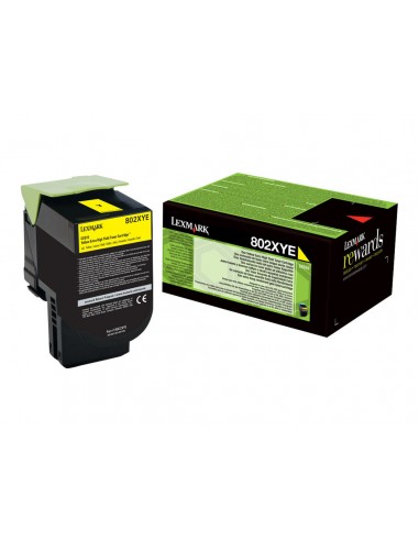 Lexmark CX510 Amarillo Cartucho de Toner Original - 80C2XY0 80C2XYE 802XY