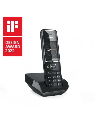 Gigaset Comfort 550 Telefono Inalambrico Dect - Identificador de Llamadas - Manos Libres - Control de Volumen - Color Negro