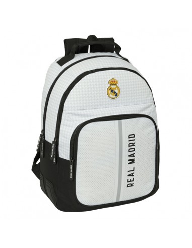 Safta Real Madrid 1-Equipacion 24 25 Mochila - Adaptable a Carro - 2 Compartimentos - Asa de Mano - 32x42x15cm - Color