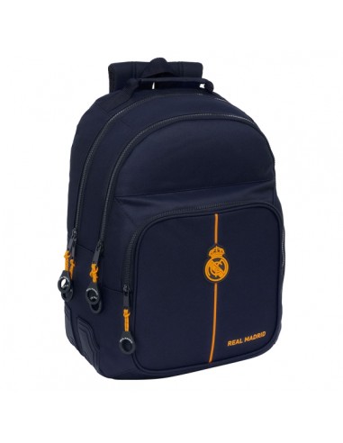 Safta Real Madrid 2-Equipacion 24 25 Mochila - Adaptable a Carro - 2 Compartimentos - Asa de Mano - 32x42x15cm - Color Azul