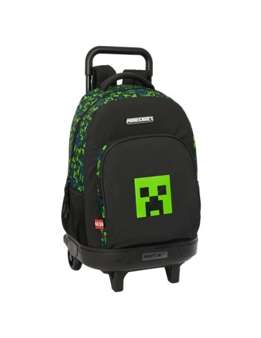 Safta Minecraft TNT Mochila con Carro Integrado - Extraible para Facilitar su Limpieza - Base Reforzada - Asa Extraible -